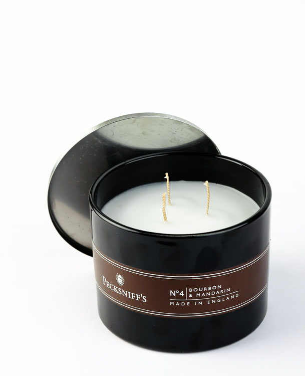 Home Scent by Eva - Pecksniff's No.4 Bourbon & Mandarin Candle
